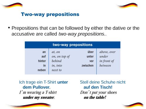 German Two-way-prepositions