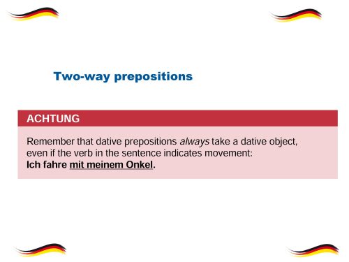 German Two-way-prepositions