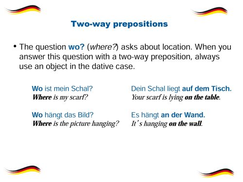 German Two-way-prepositions