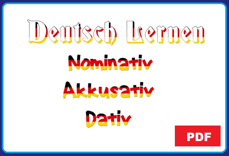 The Four German Cases Dative accusative Nominative Genitive in PDF